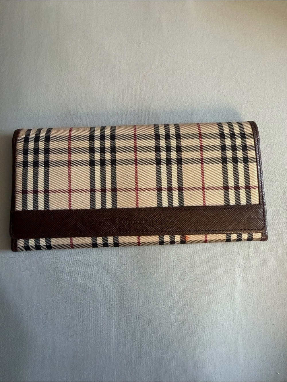 Burberry Check Continental Wallet in Beige, Brown & Black